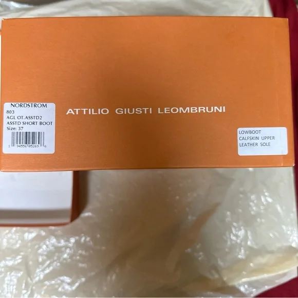 AGL Attilio Giusti Leombruni Empty Shoe Replacement Box 12.25 X8.75 X4.5” Orange - Picture 7 of 9